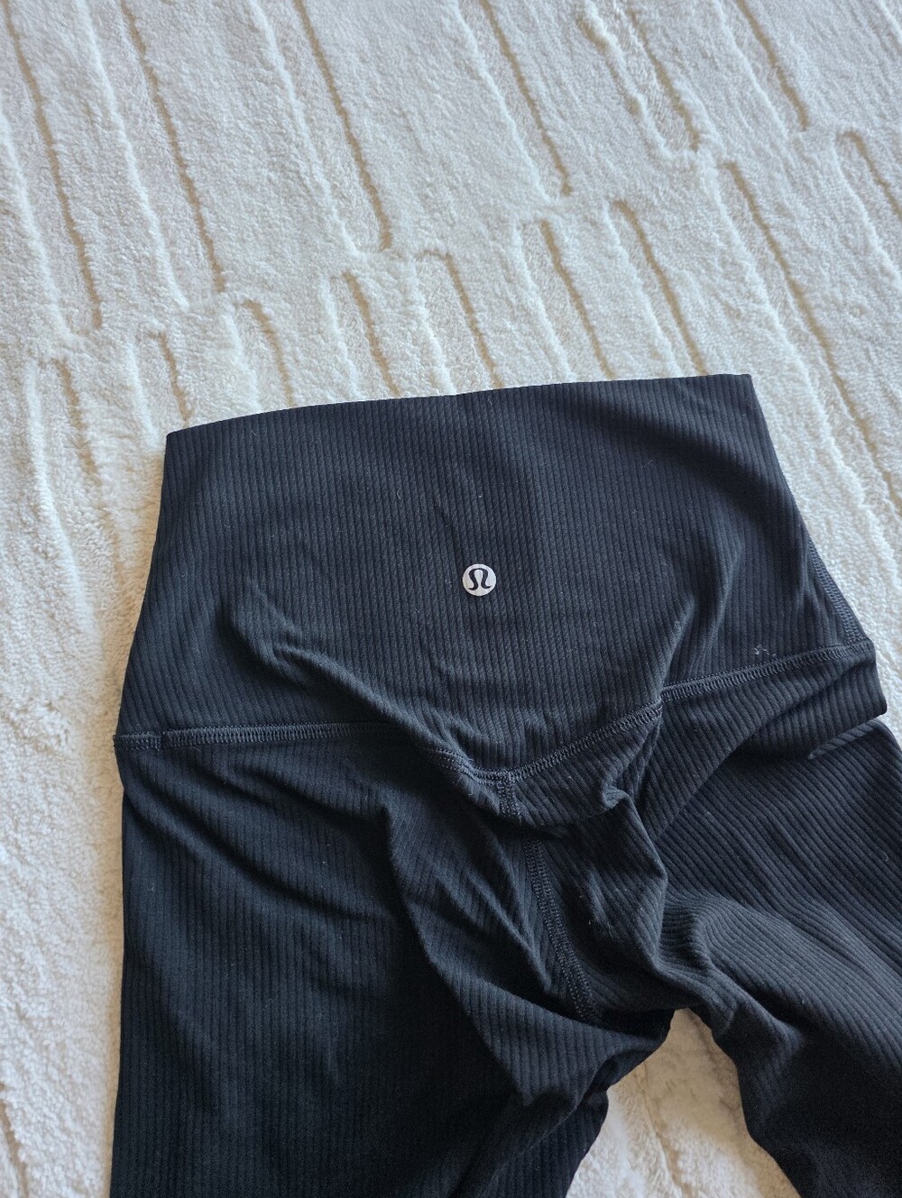 lululemon athletica Black Ribbed Leggings
